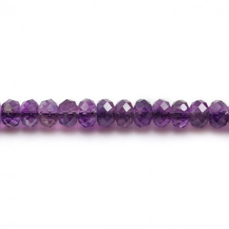 Amethyst Faceted Rondelle