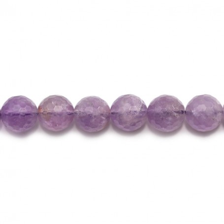 Jade purple Round faced 12mm x 40cm