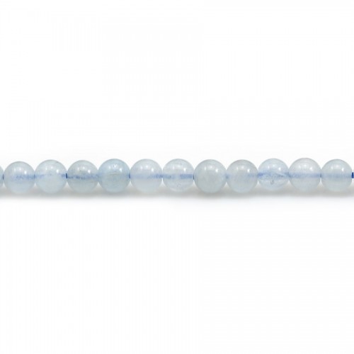 Aquamarine Round 4mm x 10 perles