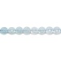 Aquamarine in blue color, in the shape of a faceted flat round 4.5mm x 39cm