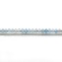 Aigue marine rondelle boulier facette 2x3mm sur fil 39cm