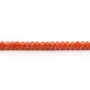 Sea Bamboo Colored Orange Rondelle faceted 3x5mm x 40cm 