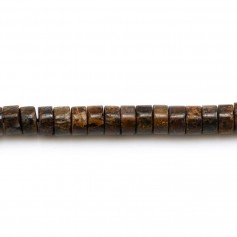 Bronzite, forme rondelle Heishi, 2x4mm x 39cm