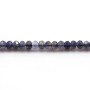 Cordiérite (Iolite) rondelle faceted 3-4.5mm x 40cm
