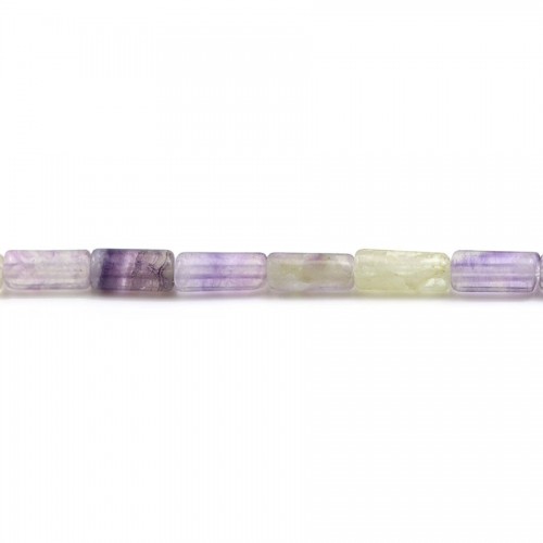 Fluorite multi-colorido, em forma de tubo, 3,5 * 8mm x 39cm
