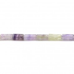 Fluorite multicolore, en forme de tube, 3.5 * 8mm x 39cm
