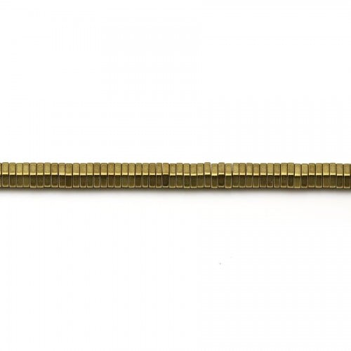 Hematita dorada, tamaño de nuez 4x1mm x 40cm