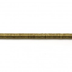Ematite dorata, forma a dado dimensioni 4x1mm x 40cm