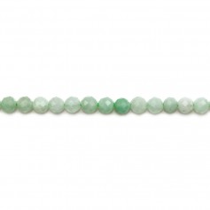 Jade natural redondo facetado 3mm x 20pcs