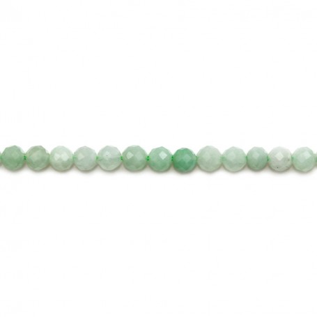 Jade nature de forme ronde facette 3mm x 40cm