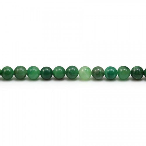 Green round jade 4mm x 40cm