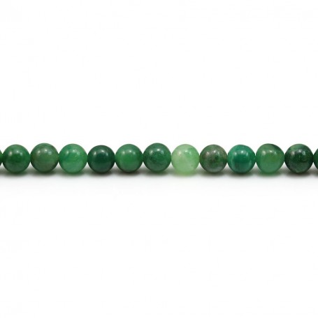 Green round jade 4mm x 40cm