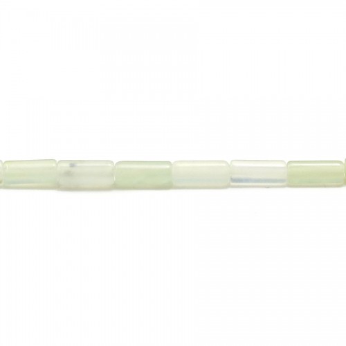 Jade nefrita, en forma de tubo, tamaño 3.6 * 8mm x 39cm
