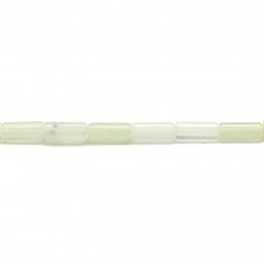 Jade nephrite, tube shape, size 3.6 * 8mm x 39cm