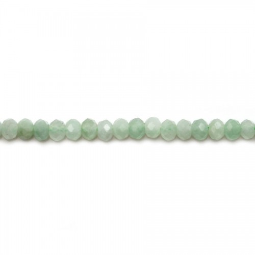 Jade naturel rondelle facette 2x3mm x 20pcs