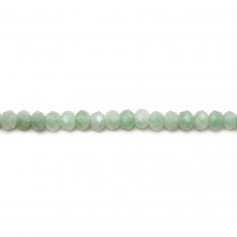 Jade naturel rondelle facette 2x3mm x 20pcs