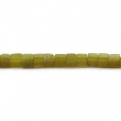 Giada gialla verde coreana, forma di cubo, 4 mm x 39 cm