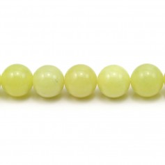 Jade limón redondo 10mm x 6pcs
