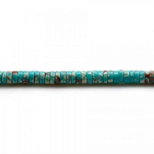 Gefärbter Marmor, Heishi, 2x4.5mm x 39cm