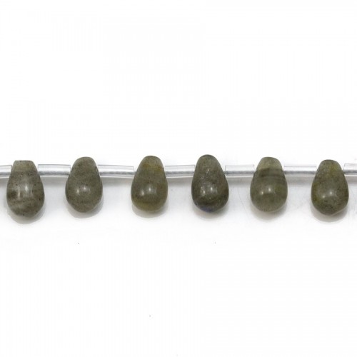 Labradorite in the shape of a drop, 6 * 9mm x 4pcs