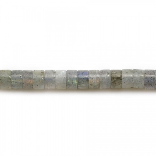 Labradorite, forma rotonda Heishi, 2x4mm x 38cm