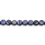 Lapis lazuli rond plat 6mm x 6pcs