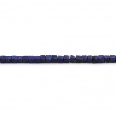 Lapis lazuli blue, cube shape, 2.5mm x 39cm