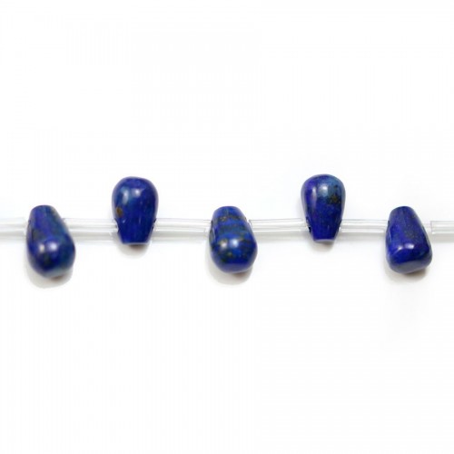 Lapis lazuli, in the shape of a drop, size 6 * 9mm x 2pcs