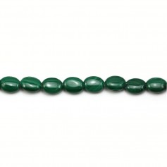 Verde malaquita, forma oval, tamanho 6x8mm x 4 pcs