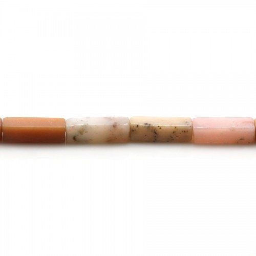 Opale rosa, forma rettangolare, 4x13mm x 40cm