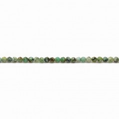 Round faceted African turquoise, 2mm x 40cm