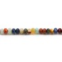Mix of stones, in shape of a faceted roundel, 4 * 6mm x 39cm