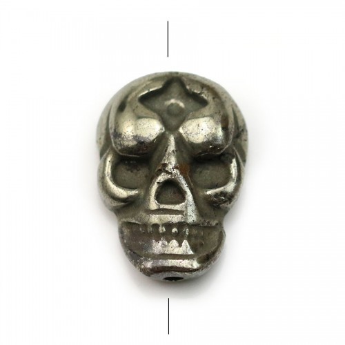 Pyrite, in skull shaped 13*18mm x 40cm (13pcs)