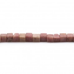 Rosa Rhodonit, würfelförmig, 4mm x 40cm