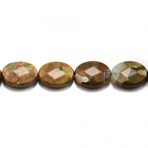 African opal, on beige color, in round shape, 4mm x 40cm