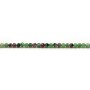 Zoisite ruby, in round faceted shape, 2mm x 39cm
