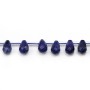 Sodalite in the shape of a faceted drop, 6 * 9mm x 40cm