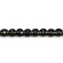 Spinelle noir, de forme ronde plate facetté 6mm x 39cm
