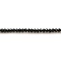 Spinelle noir rondelle facette 1.6x2.2mm x 40cm