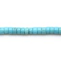 Turquoise reconstitué bleu, en forme de rondelle, 3 * 4mm x 40cm