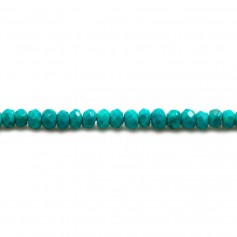Turquoise reconstituted, in the shape of faceted roundel, measuring 4x2.5mm x 20pcs