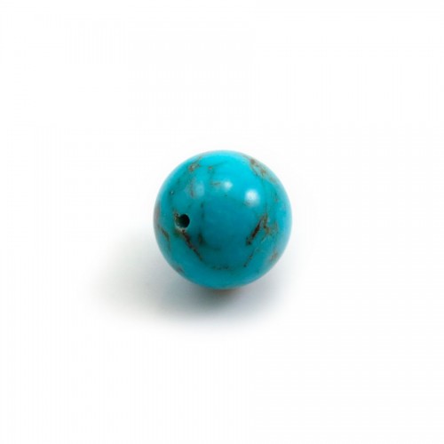 Turquoise semi-percée rond 10mm x 1pc