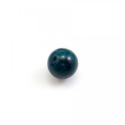 Apatite, colore blu, semi-perforata, forma rotonda 8 mm x 2 pz