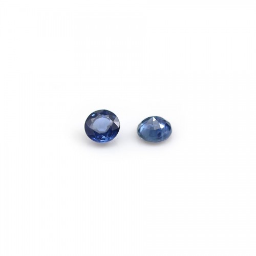Blue sapphire, crimped, cut in brilliant x 1pc