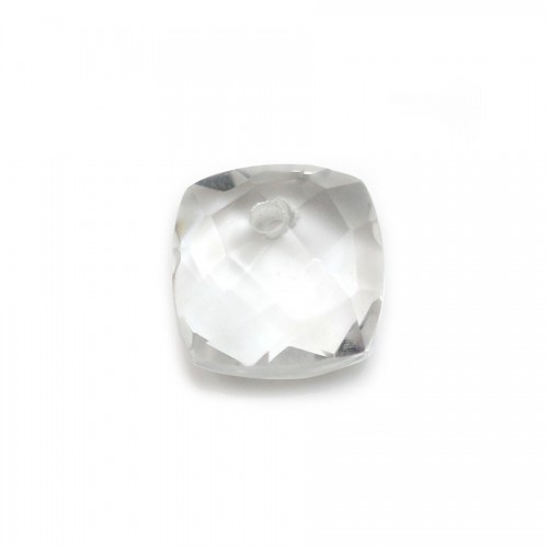 Pendant rock crystal faceted 10mm x 1pc