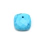 Turquoise blue pendant reconstituted squared faceted 10mm x 1pc