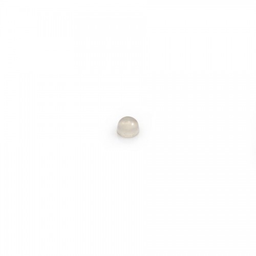 Agata grigia cabochon, forma rotonda, 2 mm x 10 pz