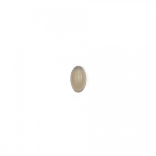 Cabochon de ágata cinzenta, forma oval, 3 * 5mm x 10pcs