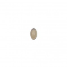 Cabochon de ágata cinzenta, forma oval, 3 * 5mm x 10pcs