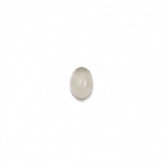 Grauer Achat Cabochon, ovale Form, 4 * 6mm x 10pcs